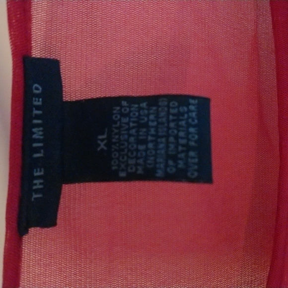 The Limited Red Sheer Top XL - Picture 3 of 3